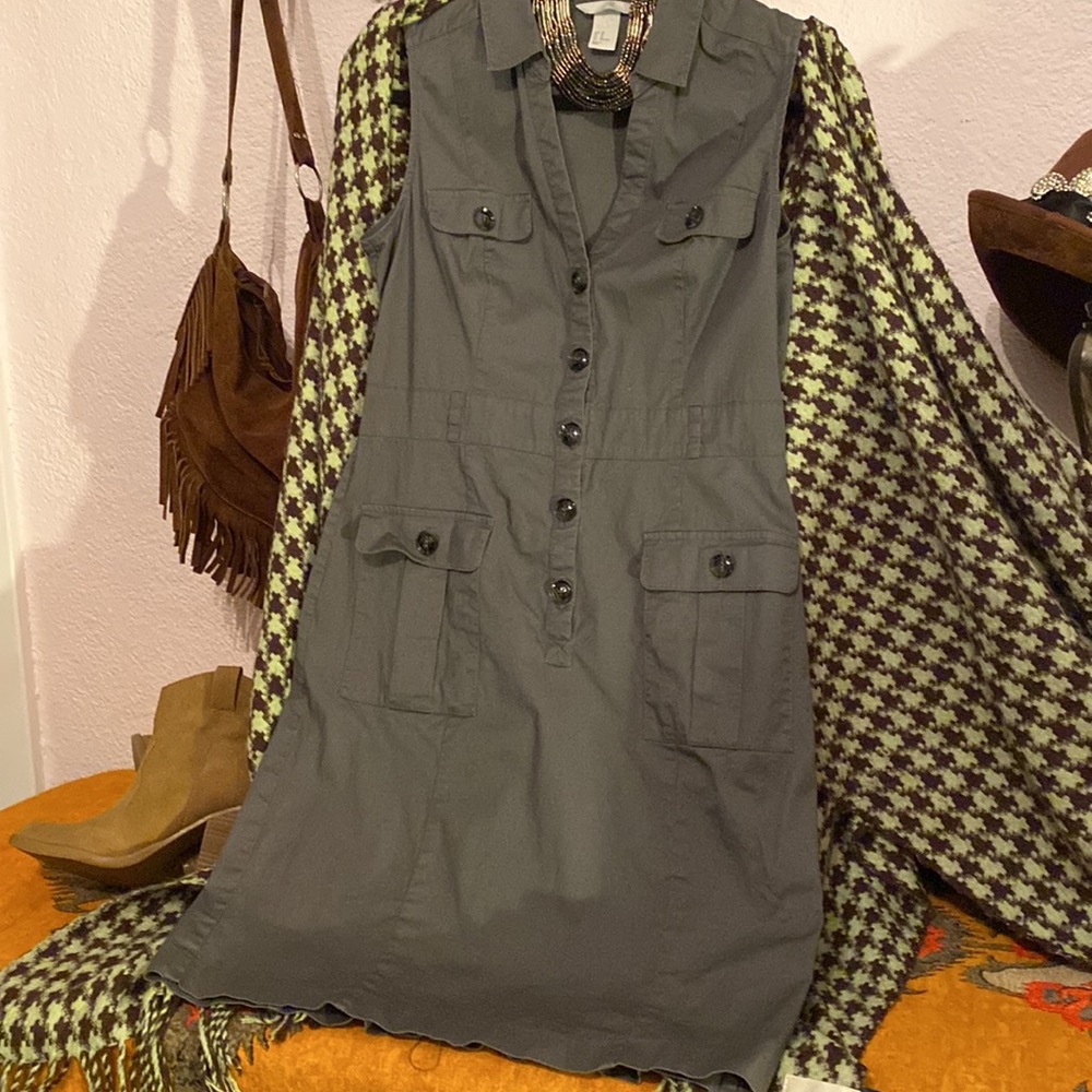 Khaki H&M cargo dress